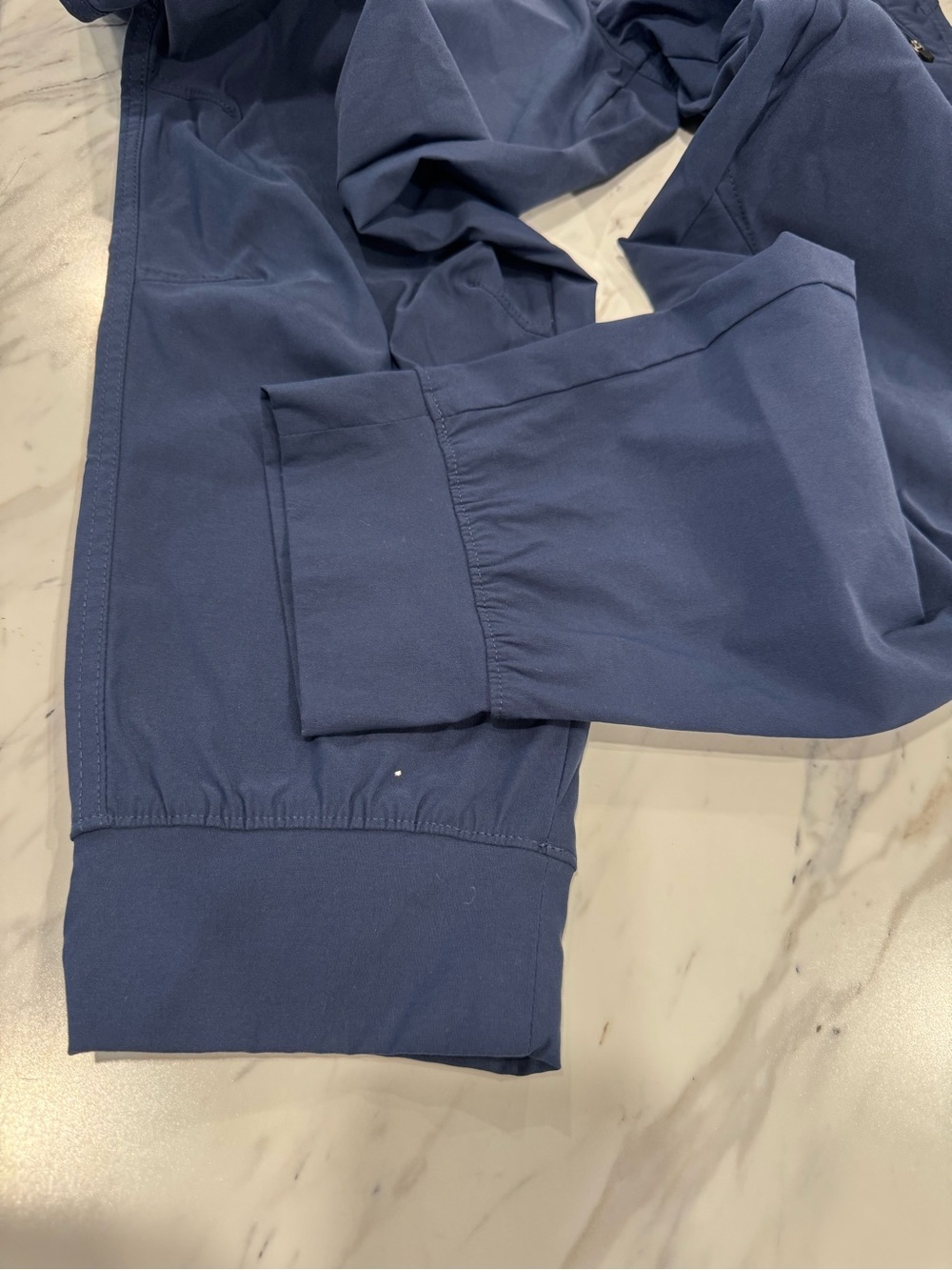 Eddie Bauer Blue Jogger Pants Women’s Size 14 Elastic Waist Zip Pockets - Picture 9 of 14